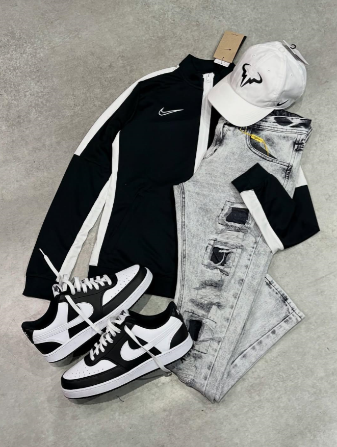 Kit Completo NK Academy 23 com Jeans, Boné Nadal e Court Vision