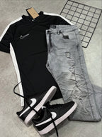 Kit Completo NK Academy com Jeans, Camisa e Tênis