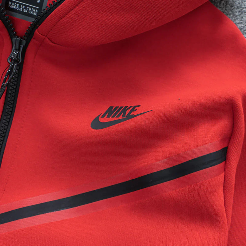 Jaqueta NK Tech Fleece Vermelho