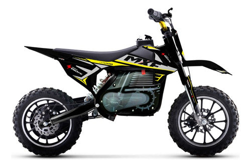 Mini Moto Cross Infantil Ferinha Elétrica Mxf 500w Amarela
