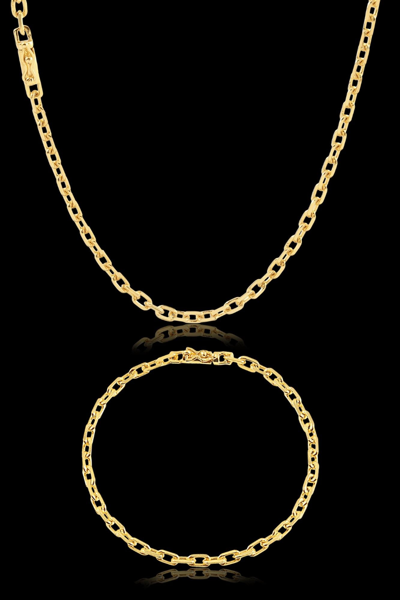 Kit Cordão e Pulseira Cadeado 12mm