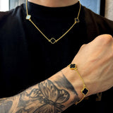 Kit Cordão e Pulseira Trevo