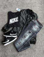 Kit Completo NK com Jaqueta Zara e Jeans Jogador