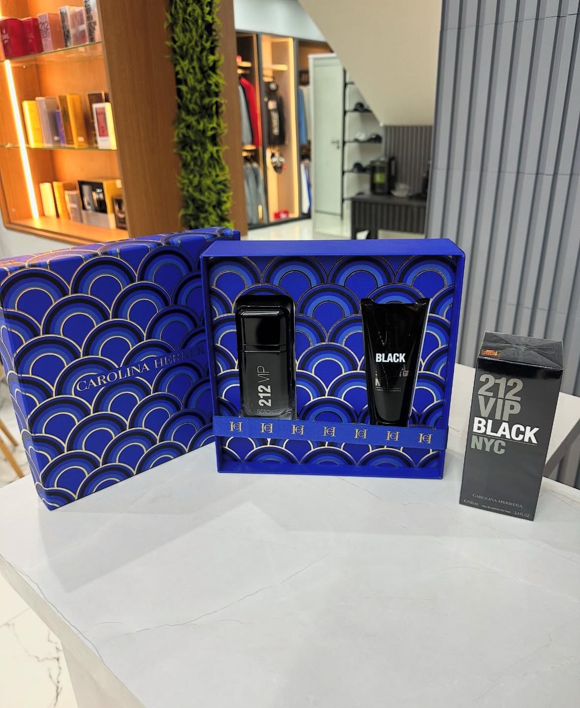 KIT 212 VIP BLACK NYC COM CREME E PERFUME 220ML